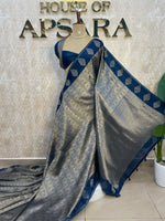 Blue Banarasi tissue Saree 322