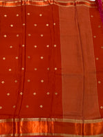 Orange Small Butta Semi Crepe Saree 34
