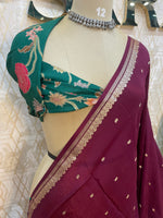 Maroon Semi Silk Saree 105