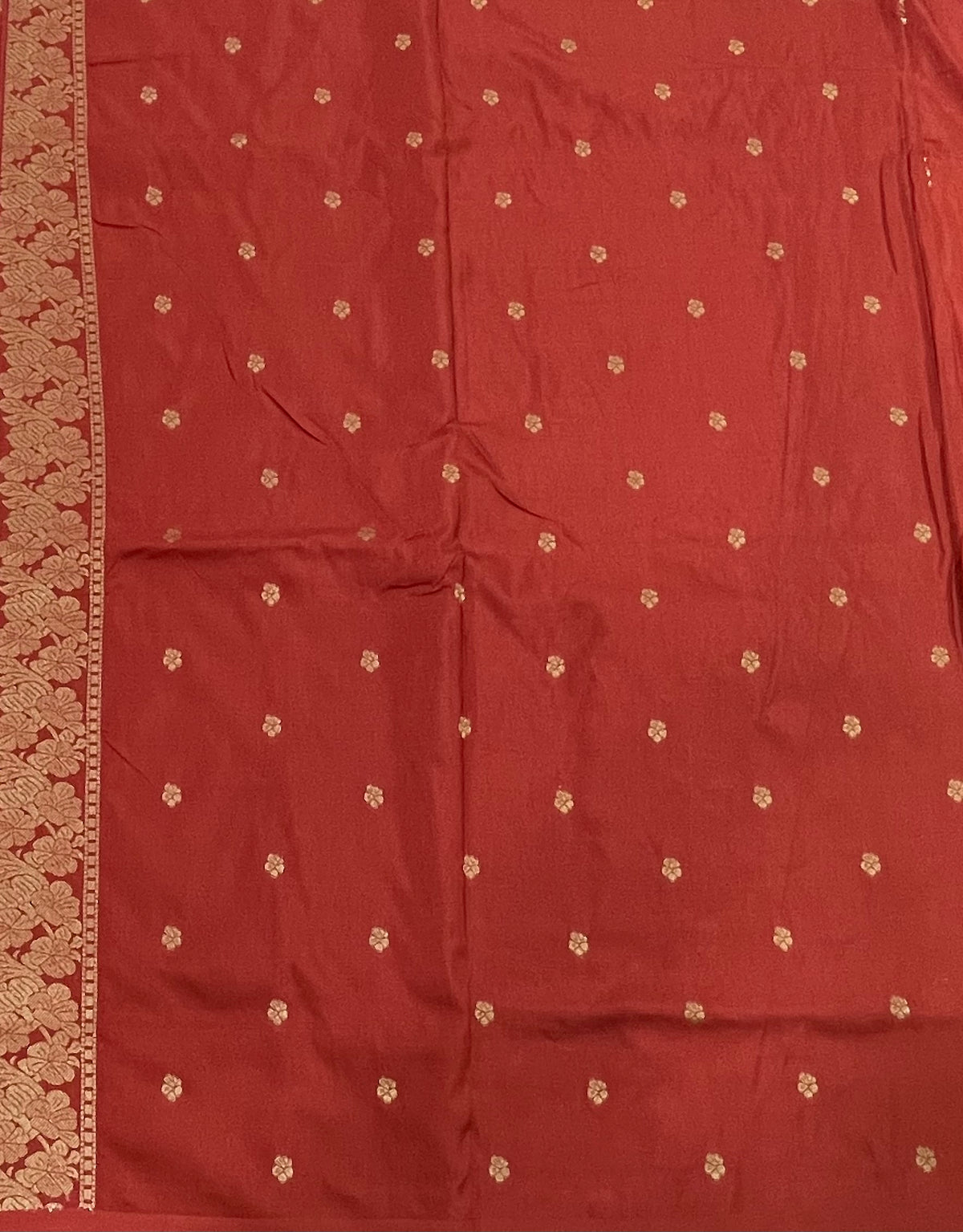Orange Banarasi Raw Silk Saree 32