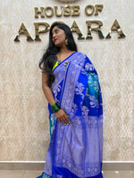 Blue Khadi Georgette Saree 26