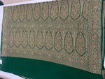Green Pure Khadi Banarasi Crepe Saree self 06