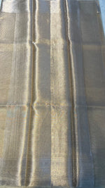 Cream Pure Tissue Organza Saree 11