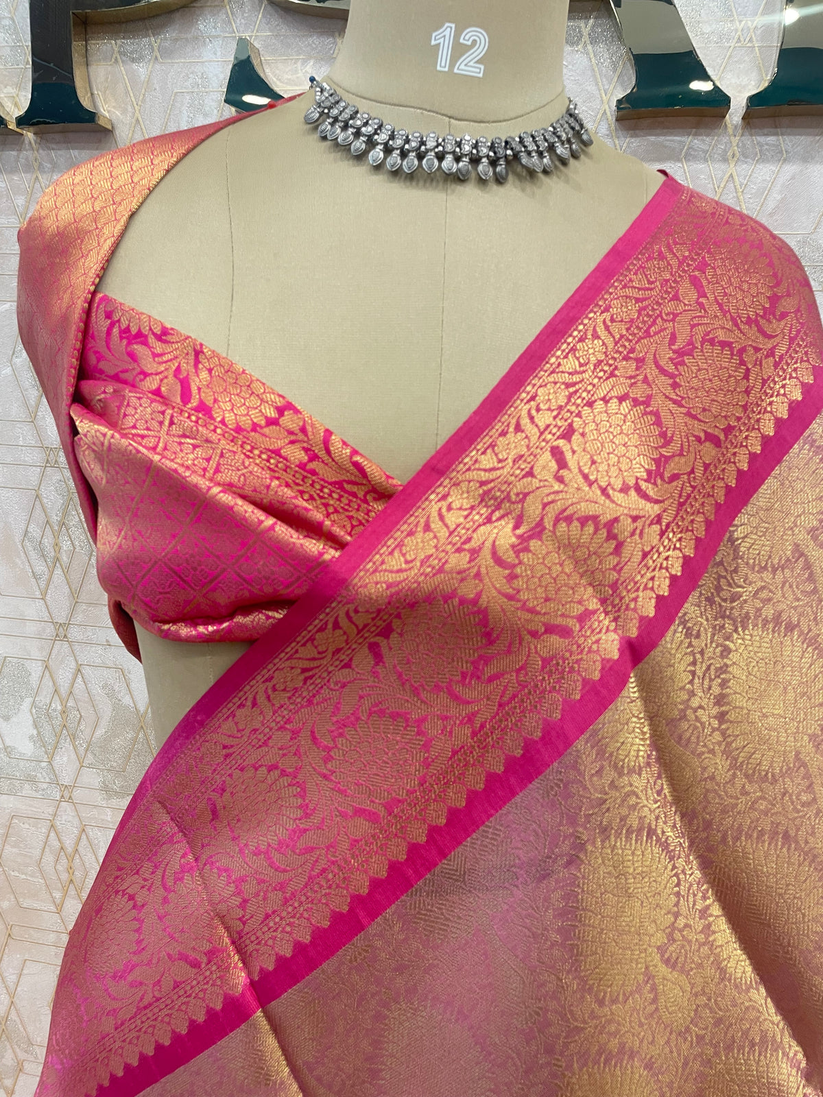Pink Tissue Brocade Saree 54
