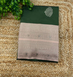 Bottle Green n Cream Semi Silk Saree 42