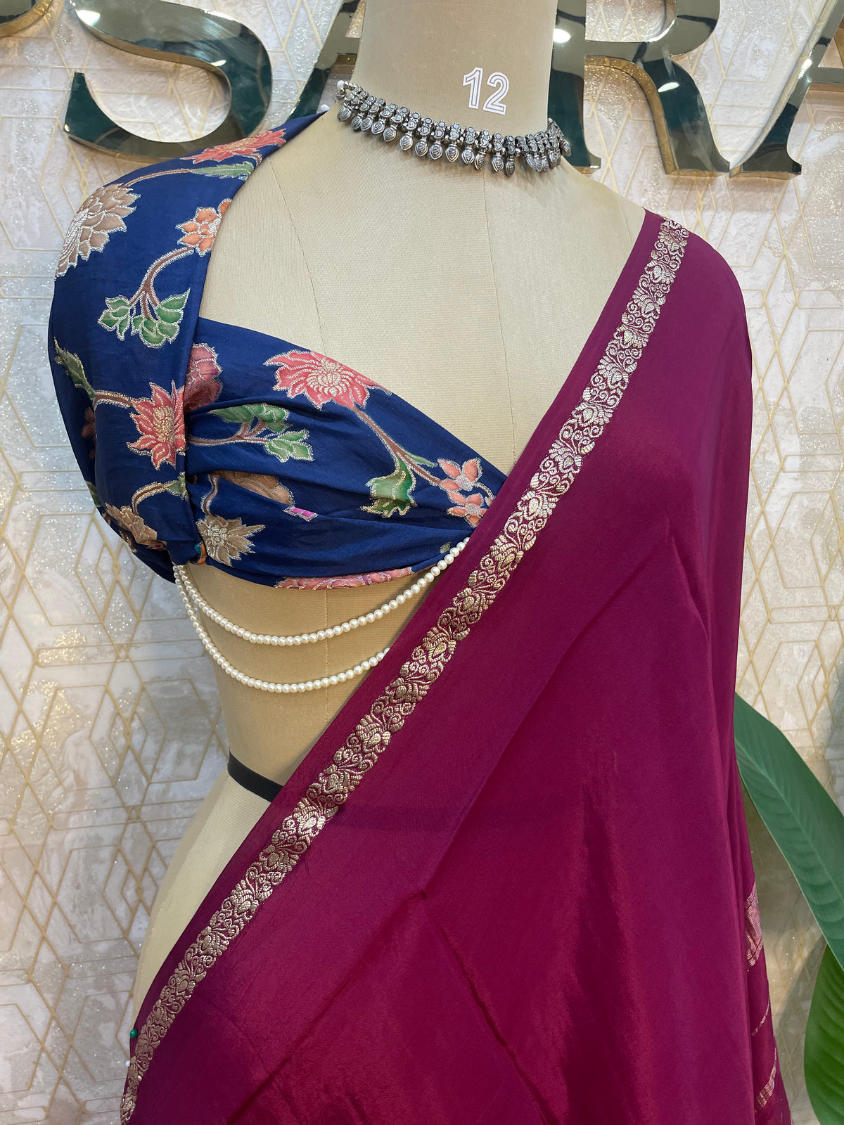 Wine Semi Silk Saree 105