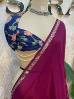 Wine Semi Silk Saree 105