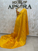 Mustard Yellow Knot Work Matka Tussar Saree 28