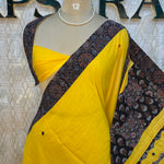 Yellow Patchwork saree 317