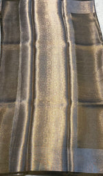 Antique Green Pure Tissue Organza Saree 11