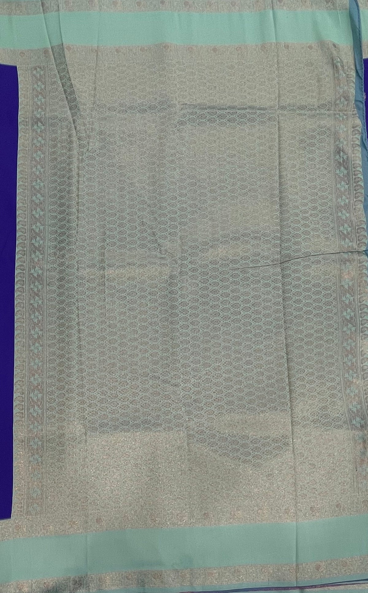 Royal Blue n sky Blue Semi Silk Saree 42