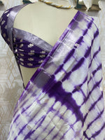 Purple Paper Silk Saree