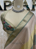 Green Bombay Crepe Silk Saree 47