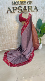 Purple n Red Semi Silk Saree 95