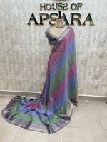 Blue Bombay Crepe Silk Saree 47