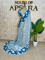 Blue ZariKota Check’s Saree 89
