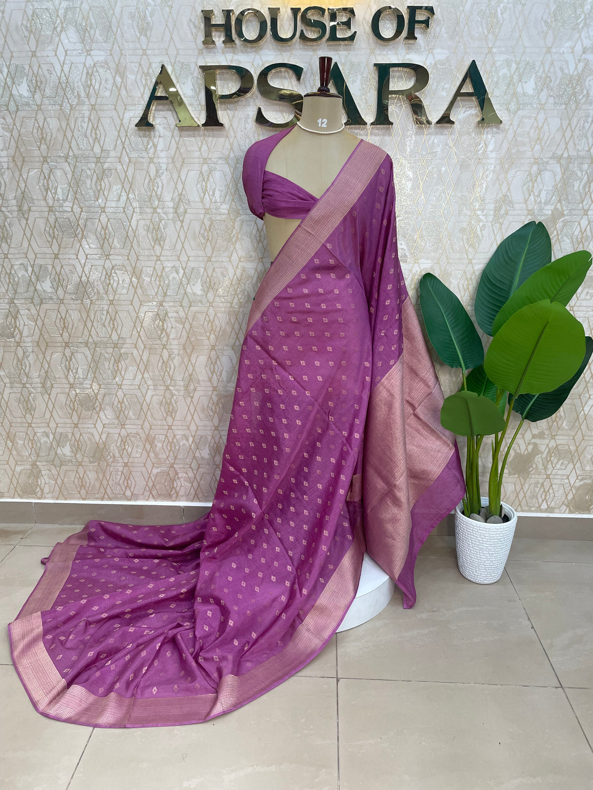Pink Soft Tussur Cotton Saree 107