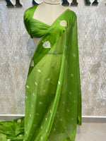Green Cotton Kota Checks Saree 66