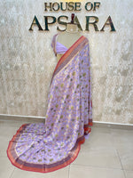 Lilac Banarasi Georgette Saree 26