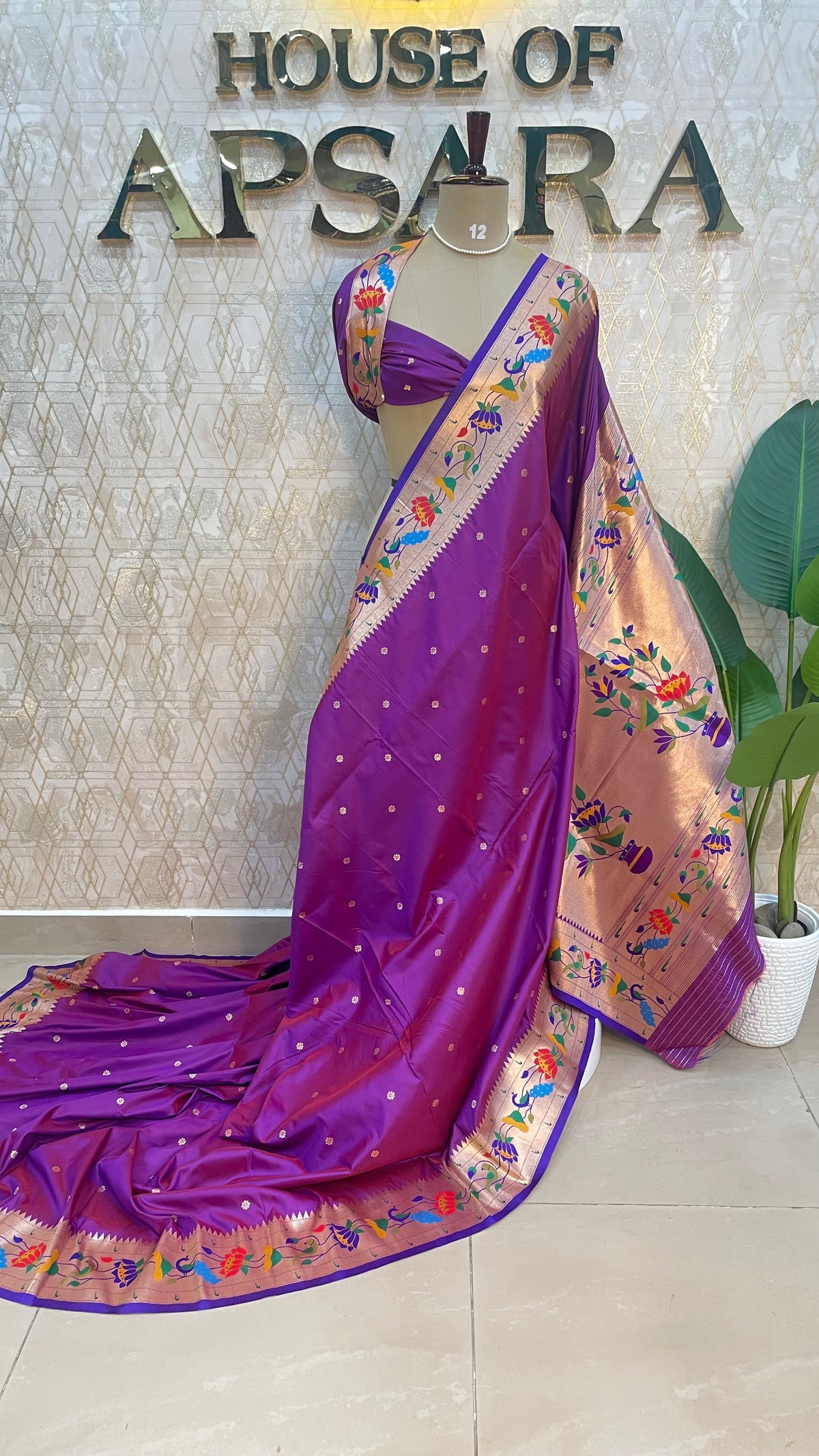 Purple Soft Silk Paithani Saree 99