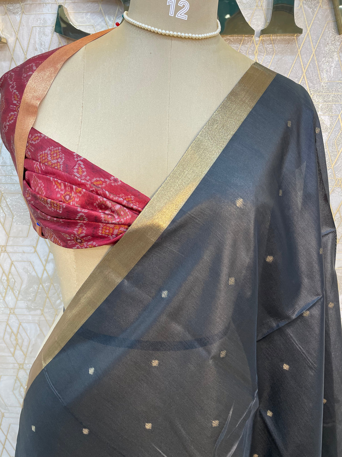 Black Soft Tissue Saree 82