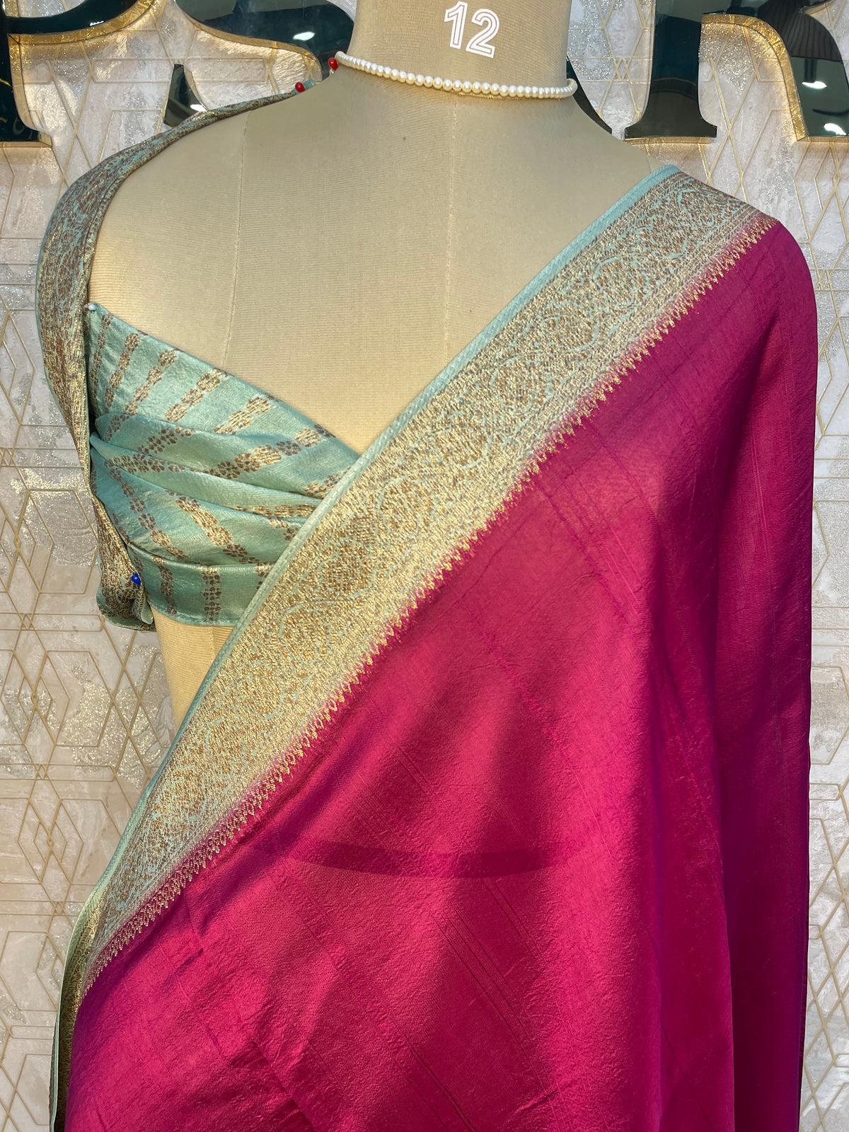 Wine Tussur Saree 36