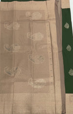 Bottle Green n Cream Semi Silk Saree 42