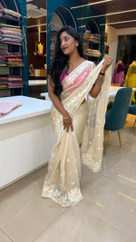 Cream Tissue Shimmer with Sequin Saree 69