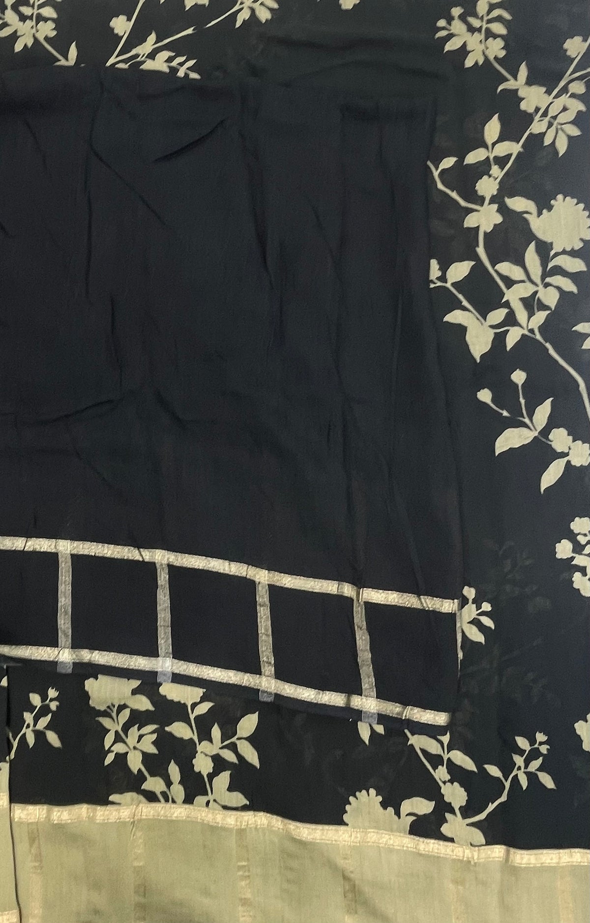 Black Assam Silk Saree 23
