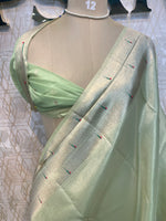Pista Green Tissue Paithani Border Saree 76