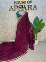 Maroon Semi Silk Saree 105