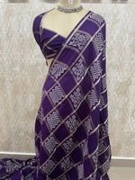 Purple Assam Silk Saree 23