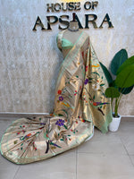Gold n Green Paithani Tissue Saree 100