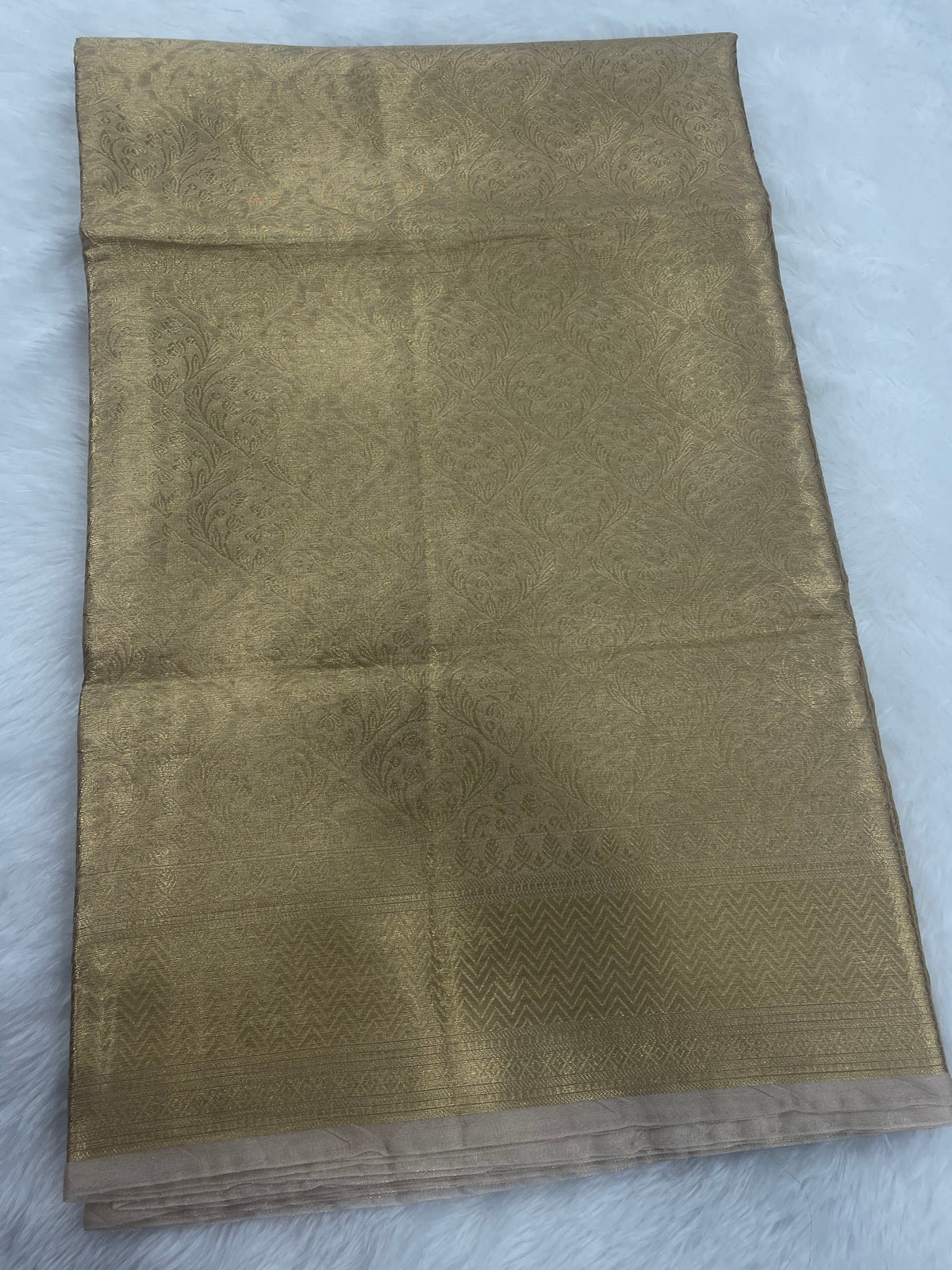 Gold Pure Tissue Brocade Saree 11