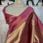 Pink n Gold Tissue Designer Saree 314