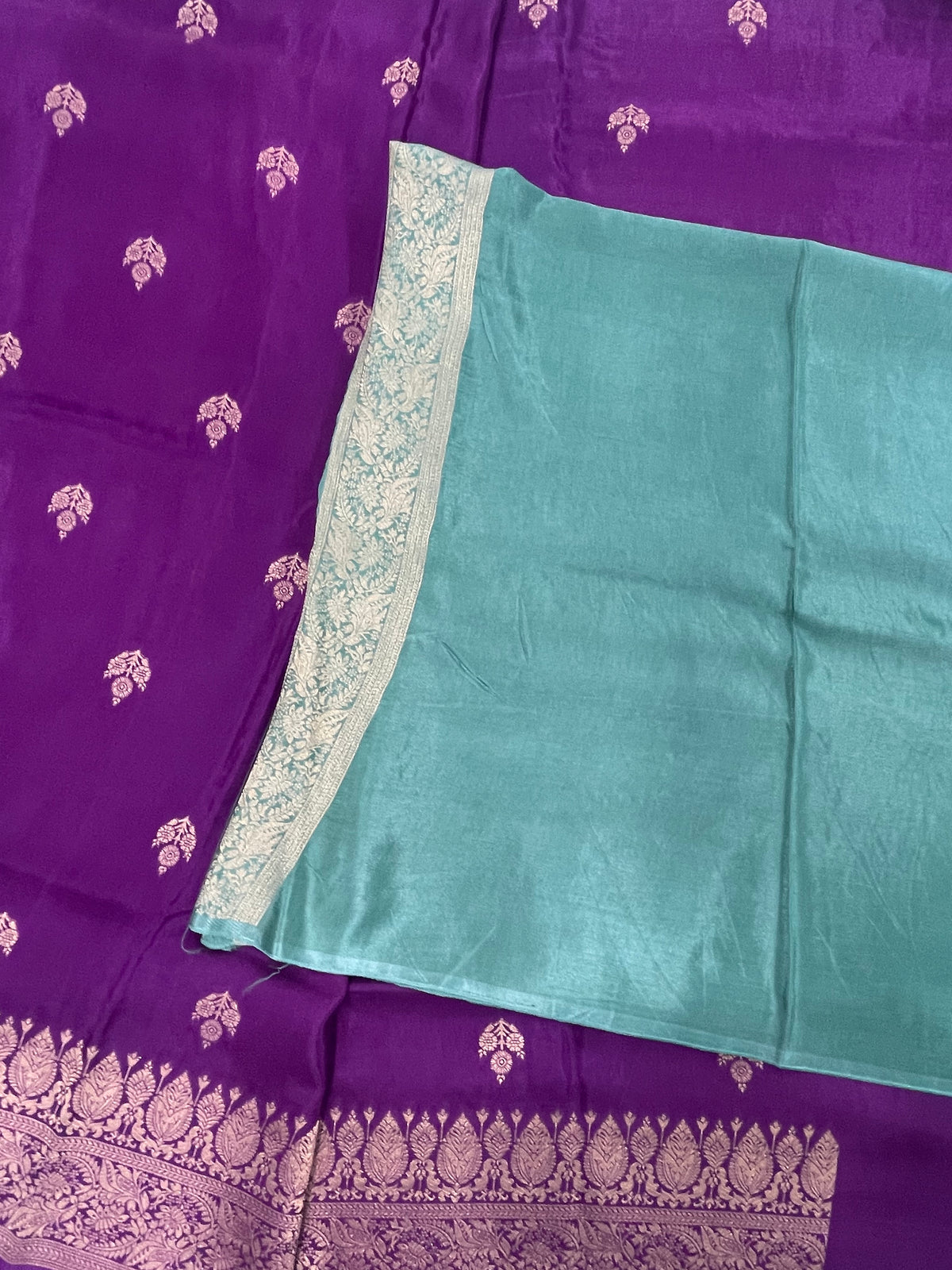 Purple Semi Silk Saree 25