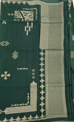 Bottle Green Chiniya Crepe Saree 29
