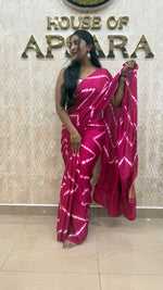 Pink Pure Modal Silk Shibori Print Saree 05