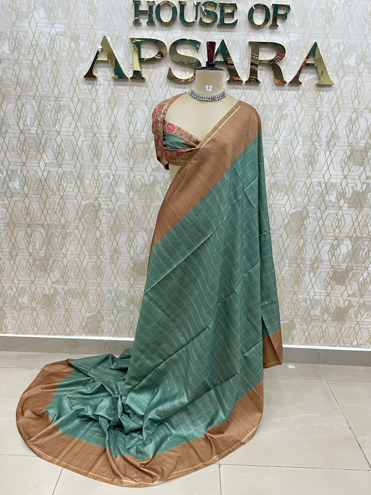 Green Raw Silk Saree 51