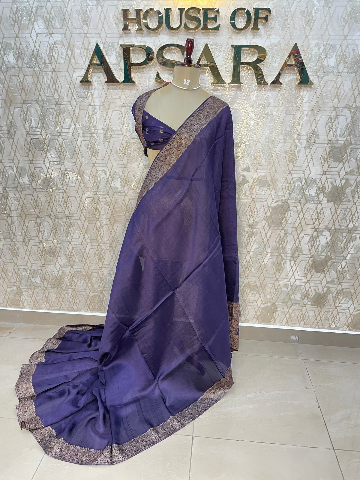 Purple Tussur Self Saree 36