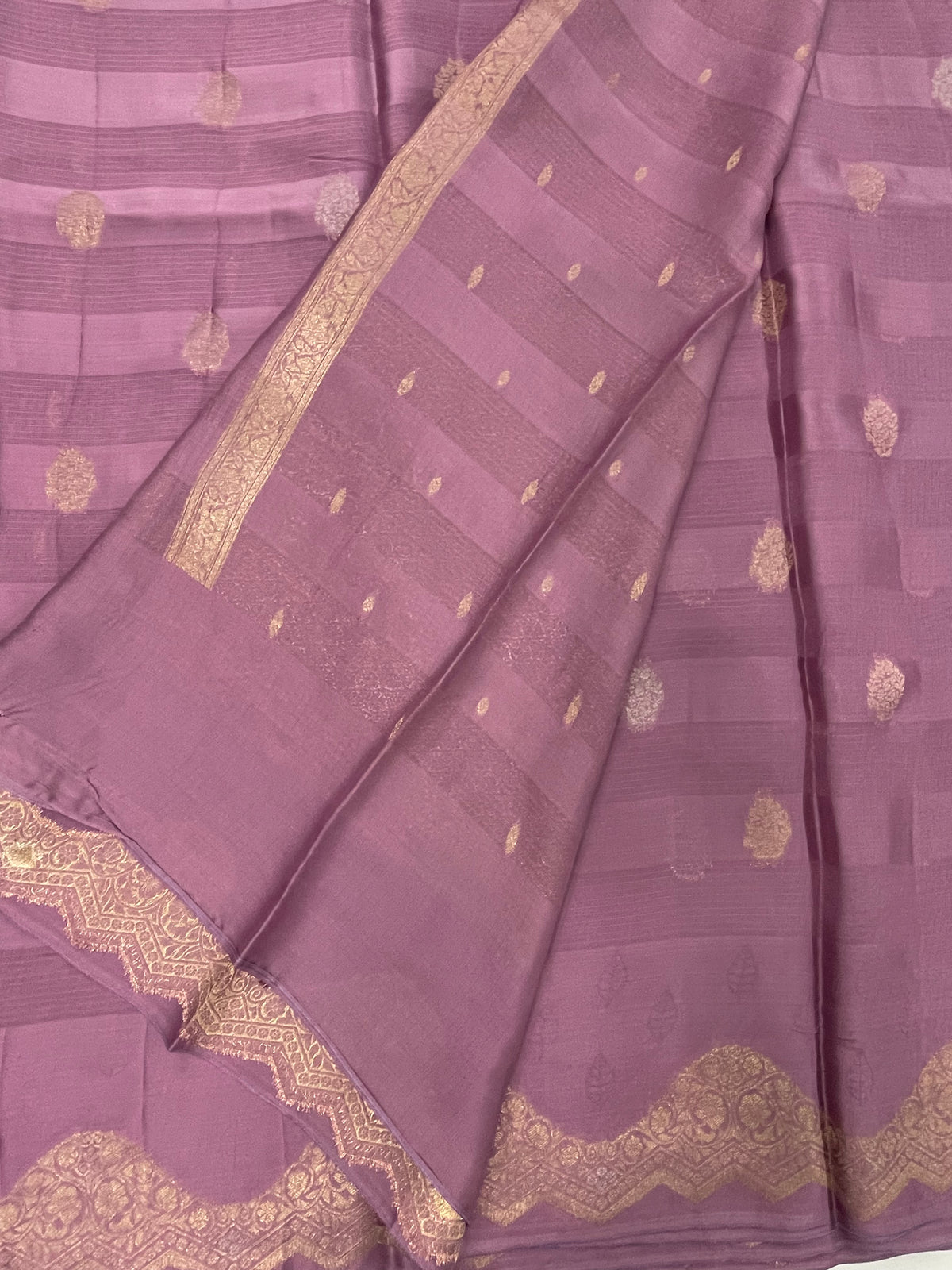 Onion Pink Satin Mashru Kota Check’s Fusion Saree 31