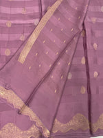 Onion Pink Satin Mashru Kota Check’s Fusion Saree 31