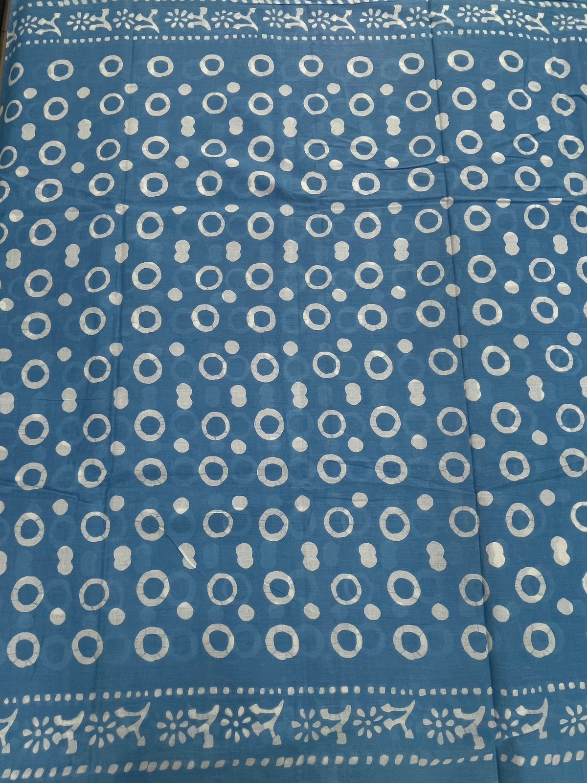 Sky Blue Pure Cotton Handblom Saree