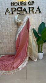 Pink n Cream Semi Silk Saree 95