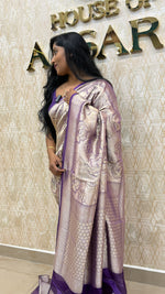 Purple Banarasi Soft Tissue Saree 30