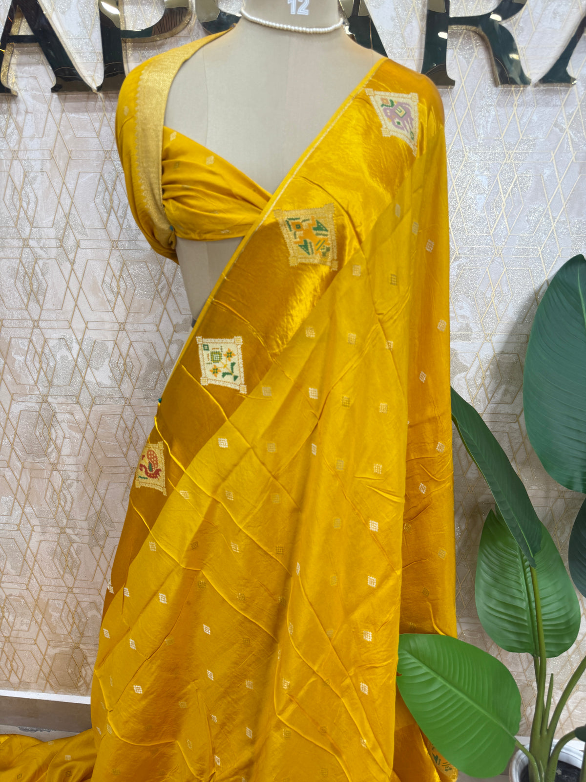 Yellow Soft Crepe Saree 91