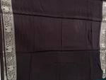 Brown Satin Mashru Silk Saree 07