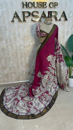 Pink Pen Kalamkari Saree 104
