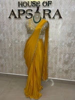 Yellow Handwork Stitched Blouse Read To Ware Saree 55