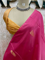 Pink Bamboo Silk Saree 48